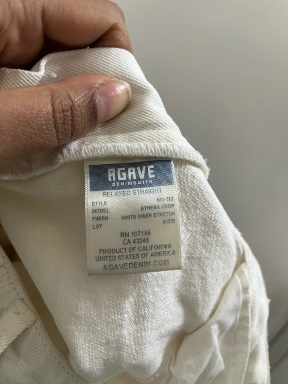 Agave Cream Straight-Leg Jeans for Women - Picture 7 of 8